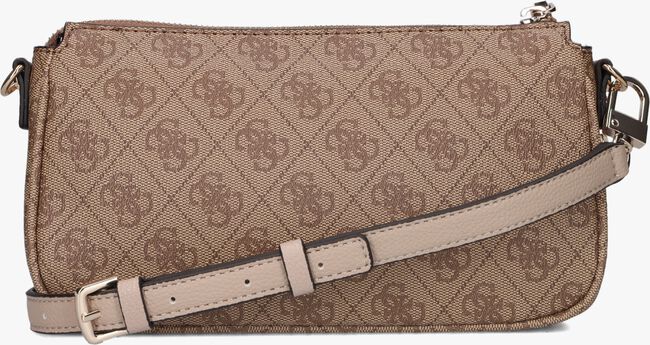 Camelfarbene GUESS Umhängetasche NOELLE DBL POUCH CROSSBODY - large