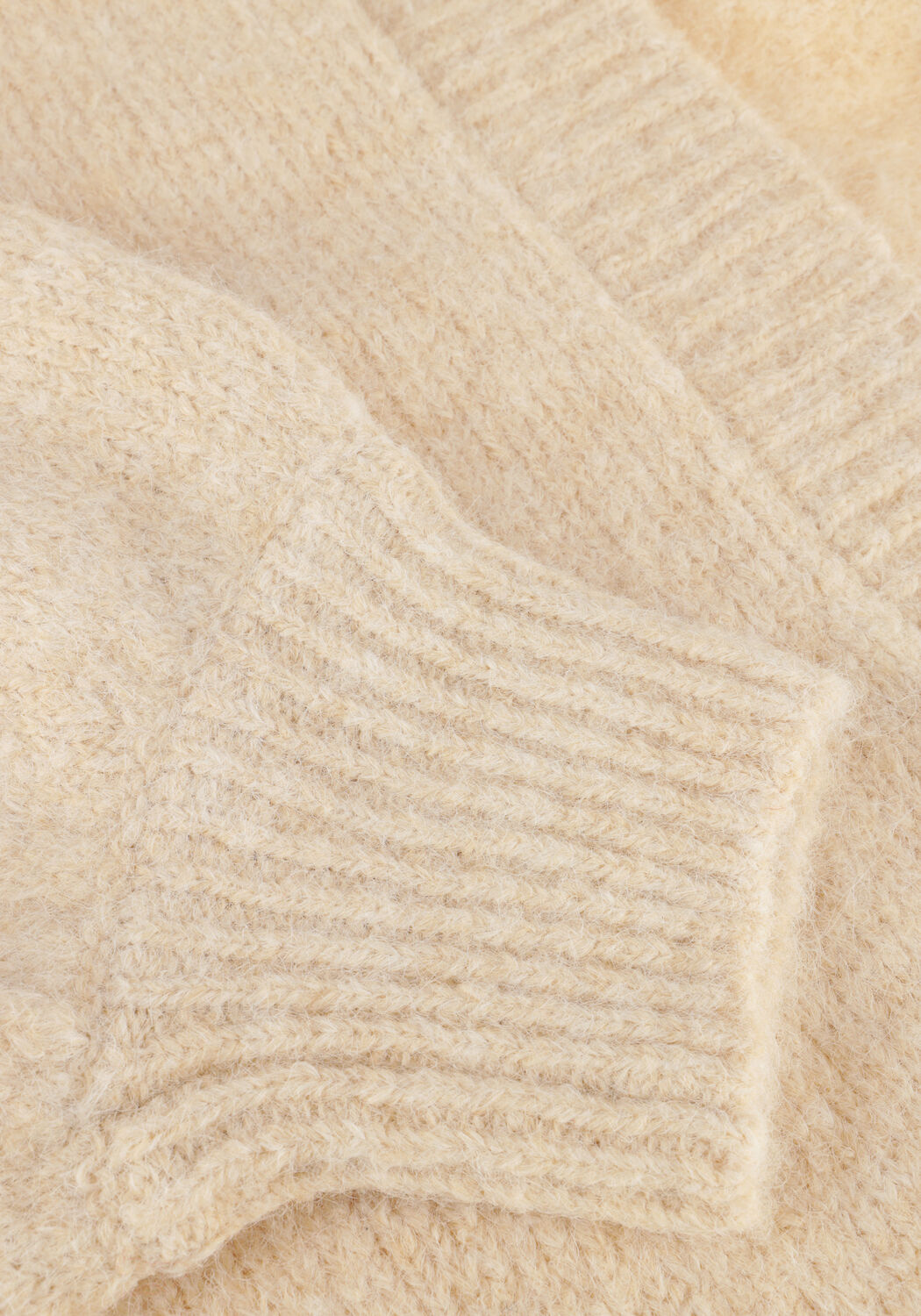 Beige SUMMUM Strickjacke PUFF SLEEVE CARDIGAN COZY MELANGE KNIT - large