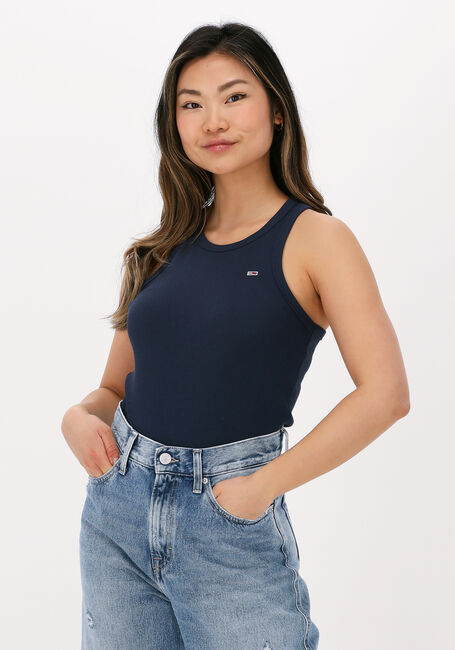 Dunkelblau TOMMY JEANS Top TJW FEMININE RIB TANK TOP - large