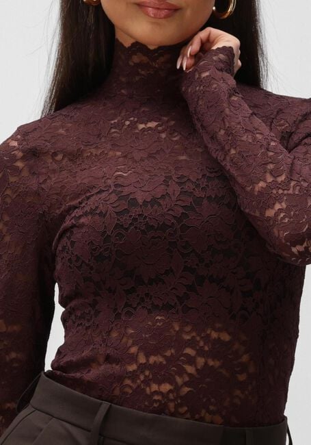 Bordeaux NEO NOIR Top LIZA LACEFLOWER BLOUSE - large