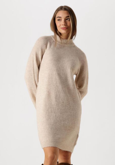 Beige SELECTED FEMME Minikleid SLFLULU LS HIGH NECK KNIT DRESS - large