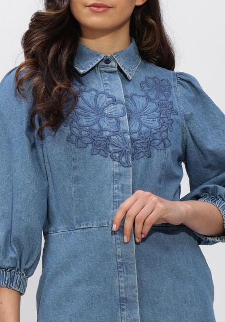 Blaue SECOND FEMALE Kleider CORNELIA DENIM TUNIC DRESS - large