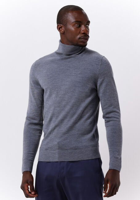 Graue CALVIN KLEIN Rollkragenpullover SUPERIOR WOOL TURTLE NECK - large