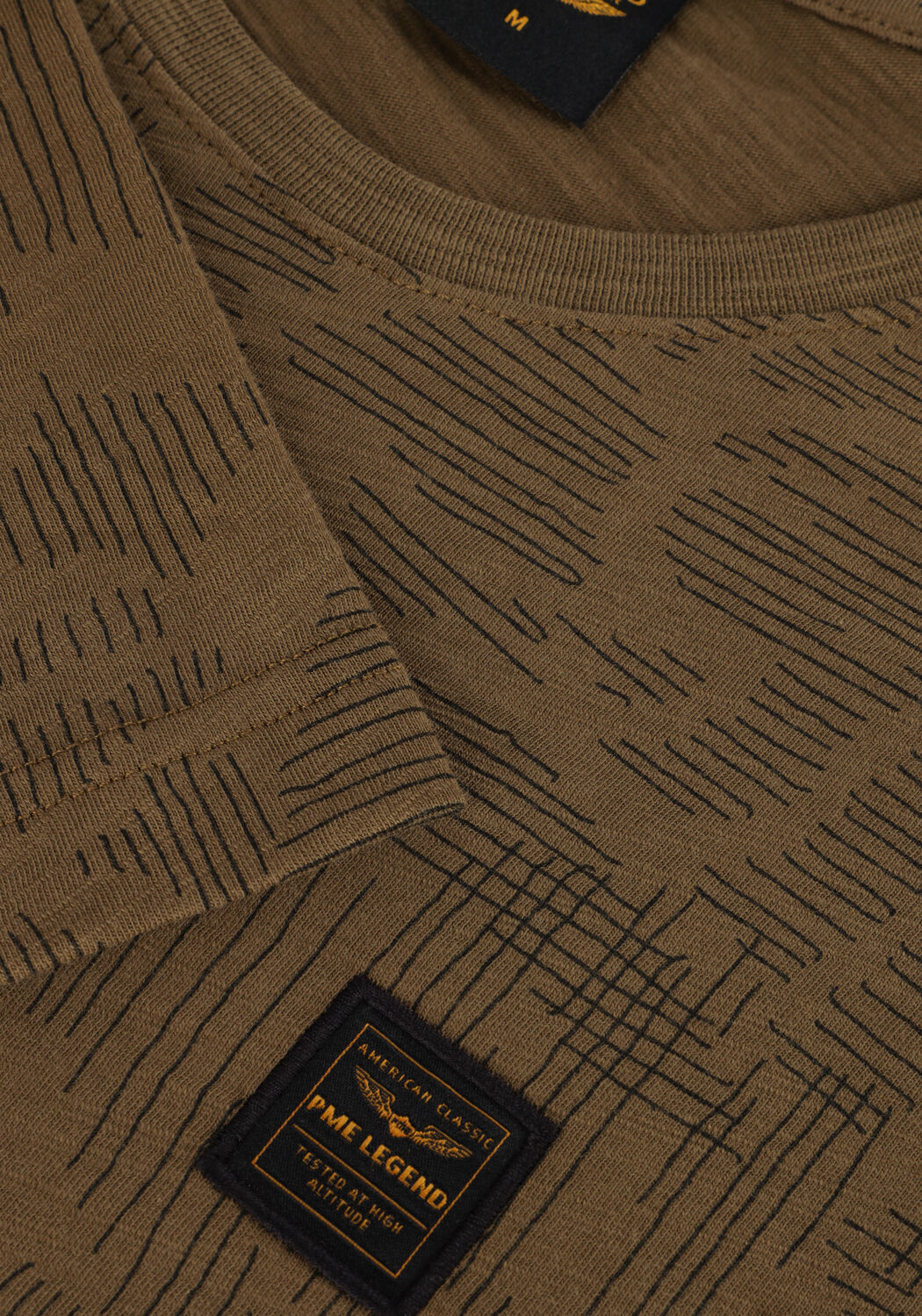 Gr&uuml;ne PME LEGEND T-shirt SHORT SLEEVE R-NECK SLUB JERSEY AOP - large