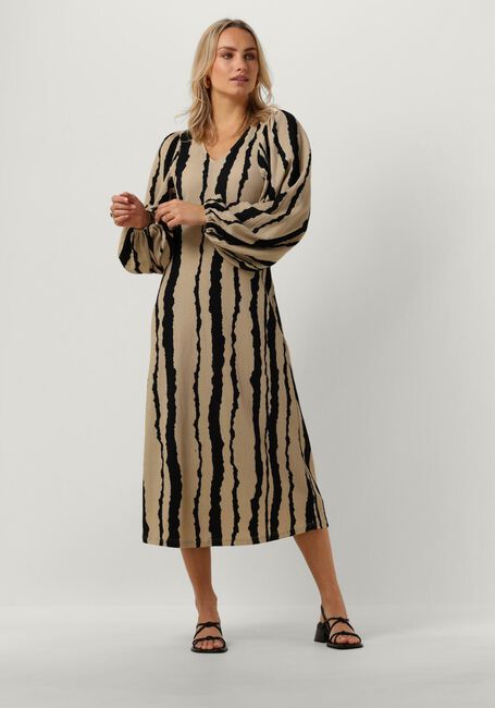 Beige MODSTRÖM Midikleid HARLANDMD PRINT DRESS - large