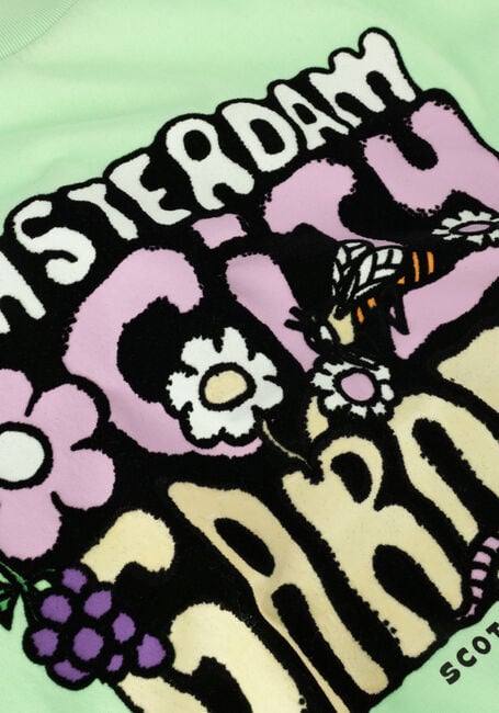Grüne SCOTCH & SODA T-shirt OVERSIZED ARTWORK T-SHIRT - large