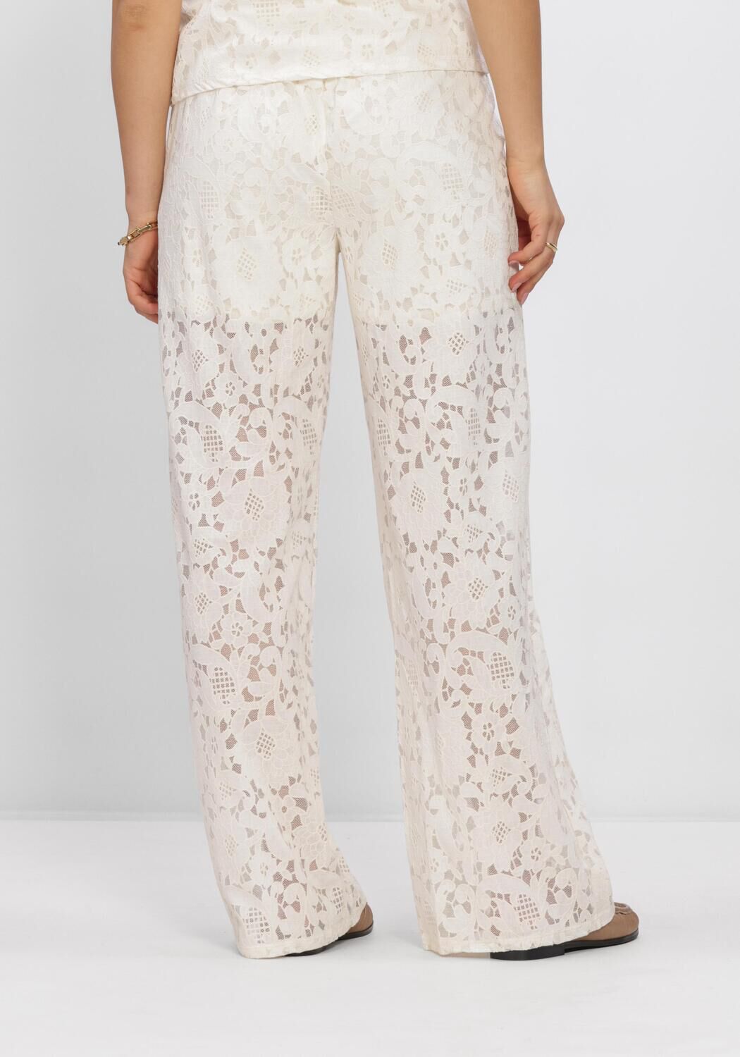 Wei&szlig;e OBJECT Weite Hose OBJBIANCA MW WIDE PANT - large