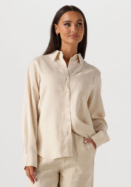 Weiße Y.A.S. Blusen YASFLAXY LS LINEN SHIRT NOOS - large