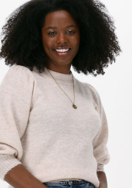 Sand SELECTED FEMME Pullover LULU 3/4 KNIT O-NECK - large
