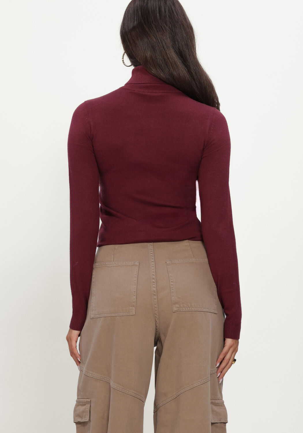 Bordeaux OBJECT Pullover OBJTHESS L/S ROLLNECK KNIT PULLOVER - large