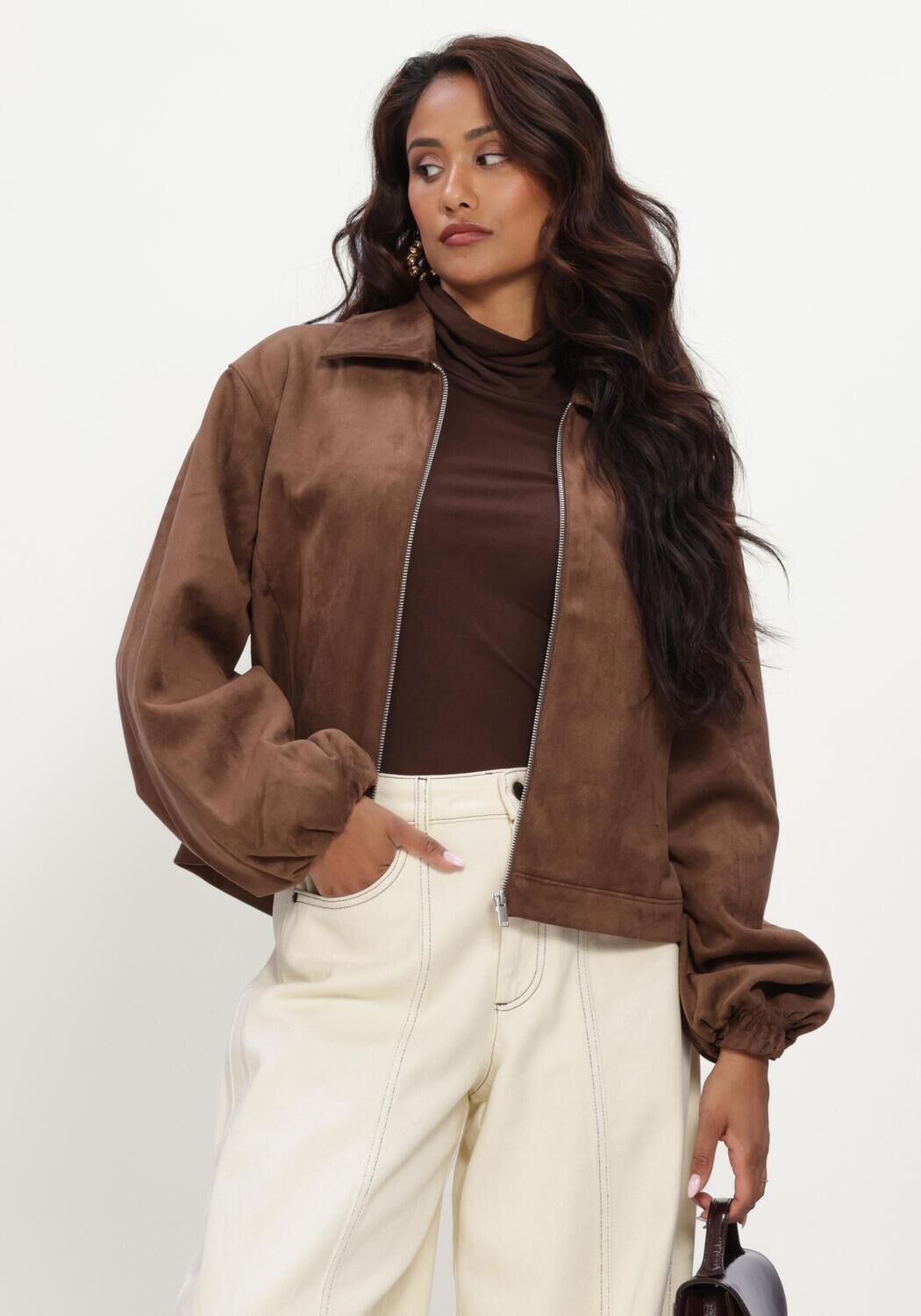 Braune OBJECT Jack OBJDENNA L/S SHORT JACKET NOOS - large