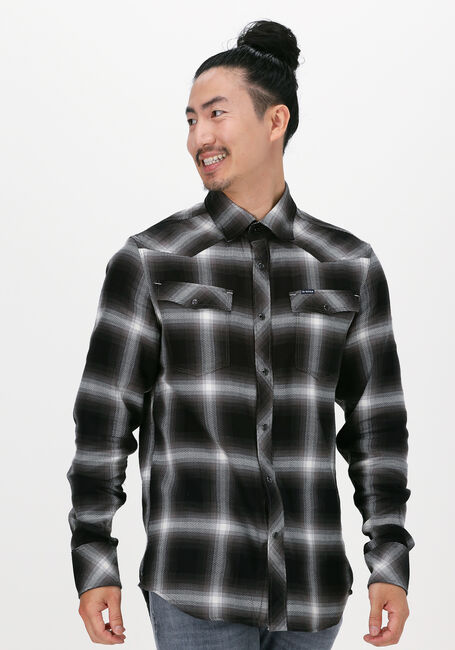 Graue G-STAR RAW Casual-Oberhemd C841 HERITAGE HB FLANNEL CHECK - large