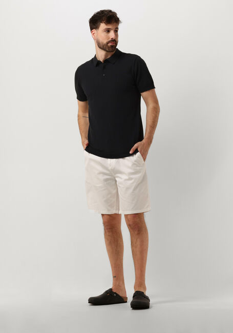Schwarze PURE PATH Polo-Shirt KNIT POLO WITH CHESTPRINT - large