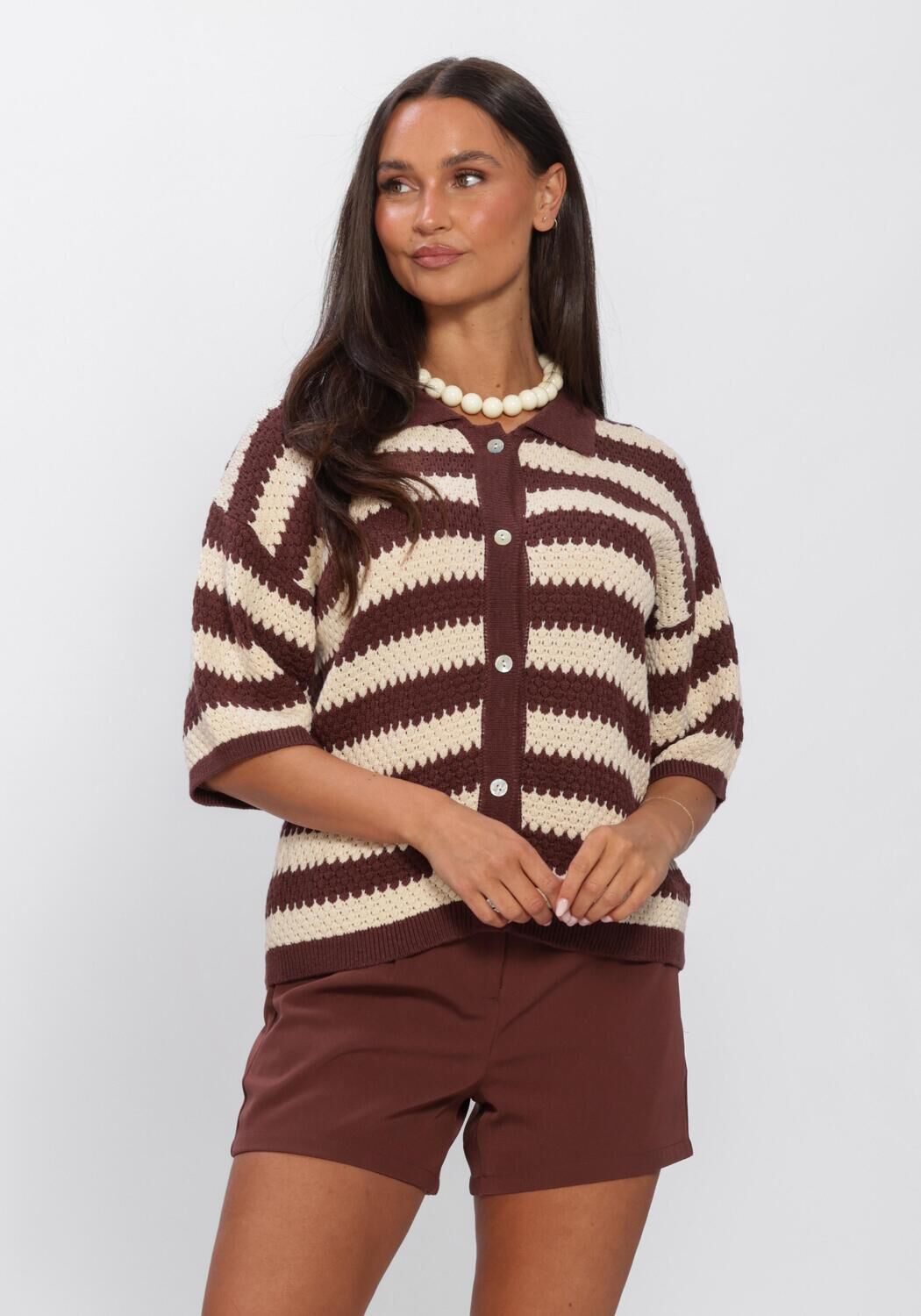 Mehrfarbige/Bunte YDENCE Tops & T-shirts KNITTED TOP JANOUK - large