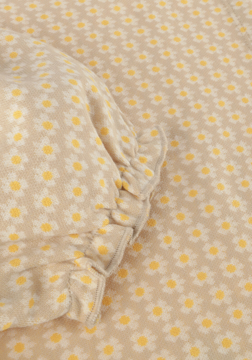 Gelbe MOODSTREET T-shirt GIRLS T-SHIRT FLOWER JACQUARD - large