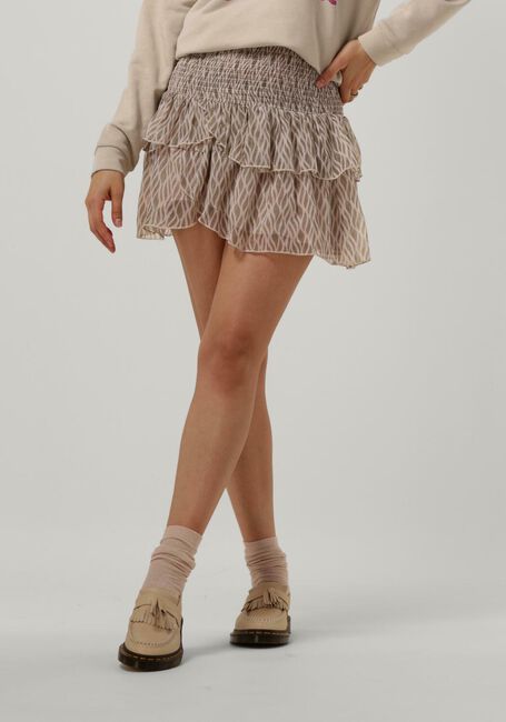 Beige NEO NOIR Minirock CARIN GRAPHIC FIRE SKIRT - large