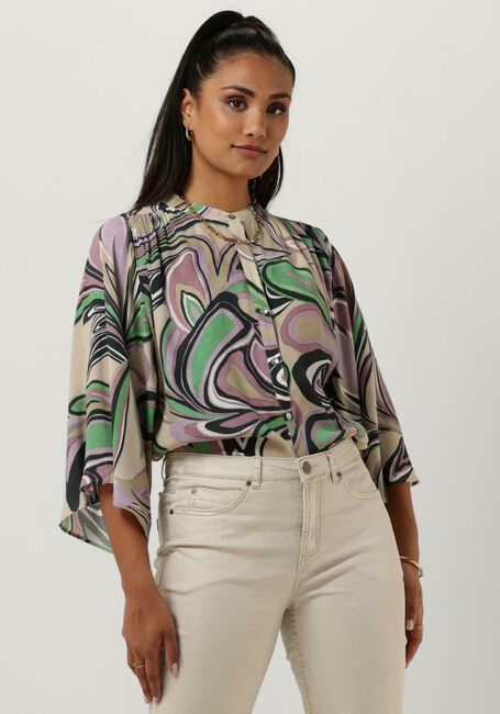 Mehrfarbige/Bunte SUMMUM Blusen BLOUSE FLOWY FLOWER - large
