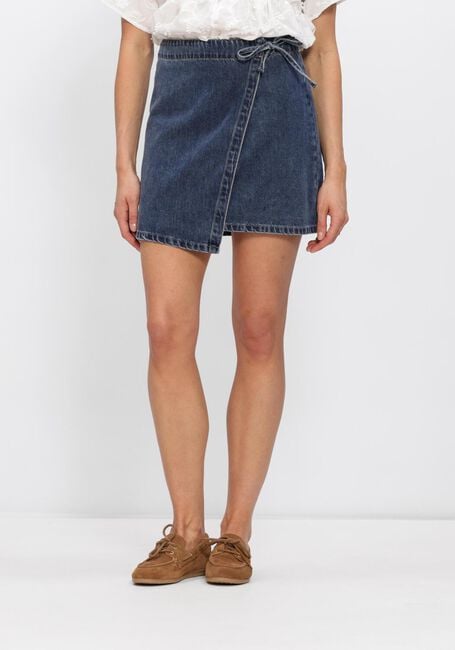 Blaue OBJECT Minirock OBJROSIE MW DENIM SHORT WRAP SKIRT - large