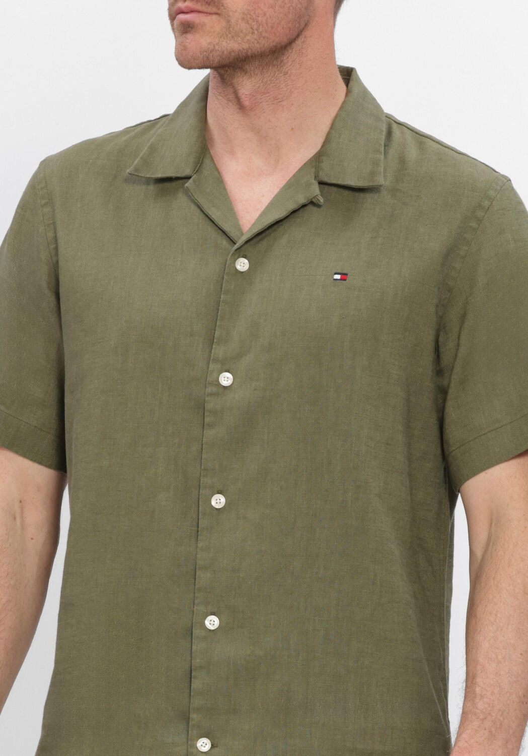 Gr&uuml;ne TOMMY HILFIGER Casual-Oberhemd SORONA LINEN CAMP SS RF 1/2 - large