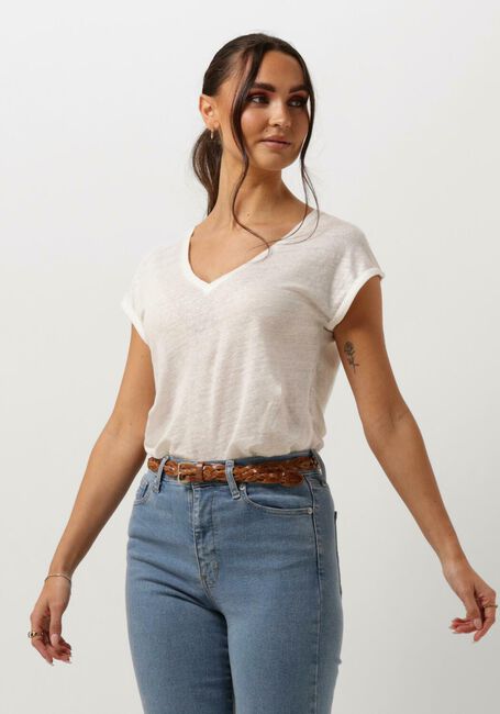 Weiße BY-BAR T-shirt MILA LINEN TOP - large