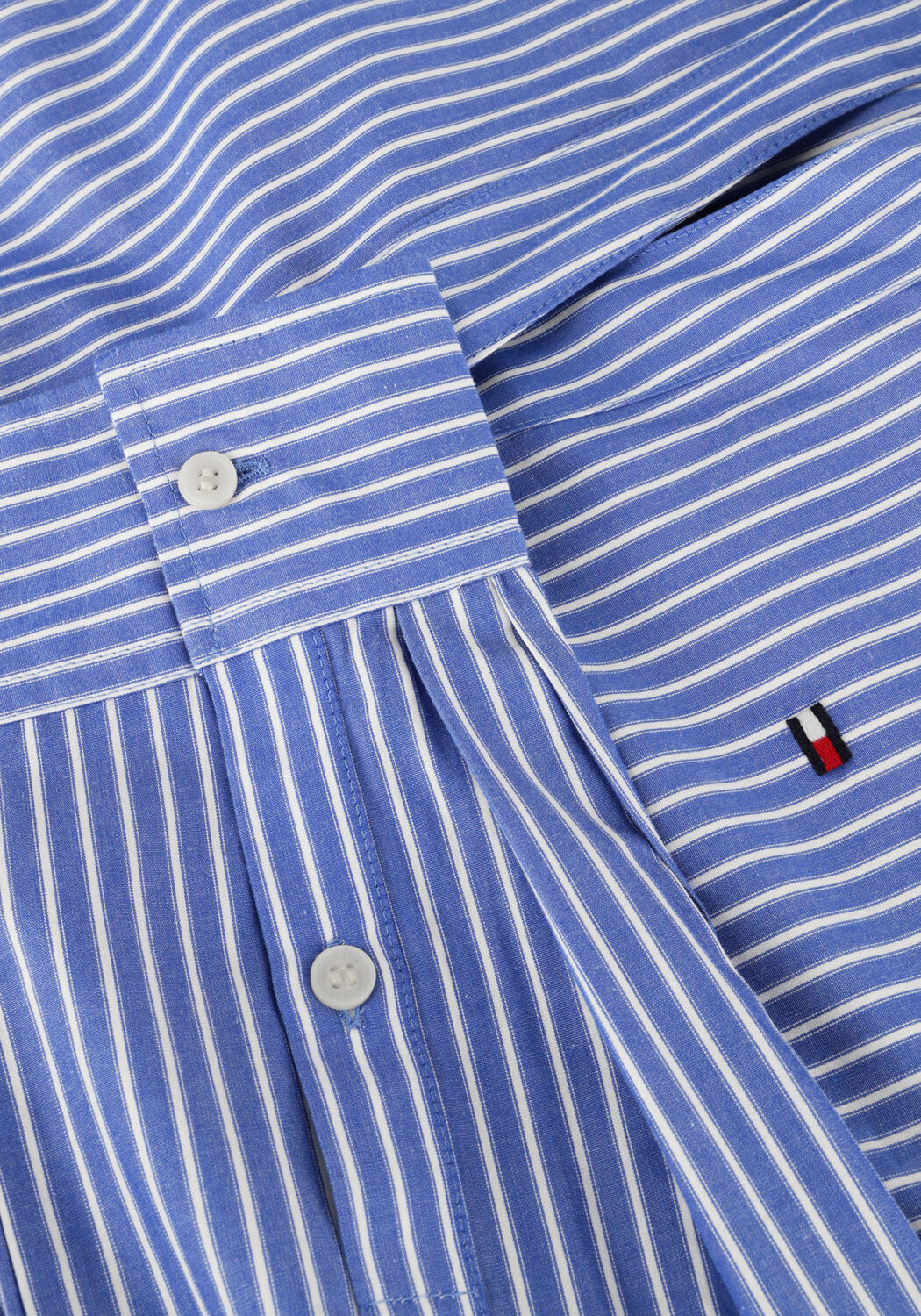 Hellblau TOMMY HILFIGER Midikleid ESS POPLIN REGULAR SHIRT DRESS - large