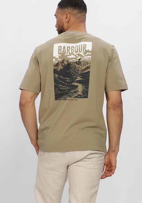 Gr&uuml;ne BARBOUR T-shirt MORDEN RELAXED GRAPHIC T-SHIRT - large
