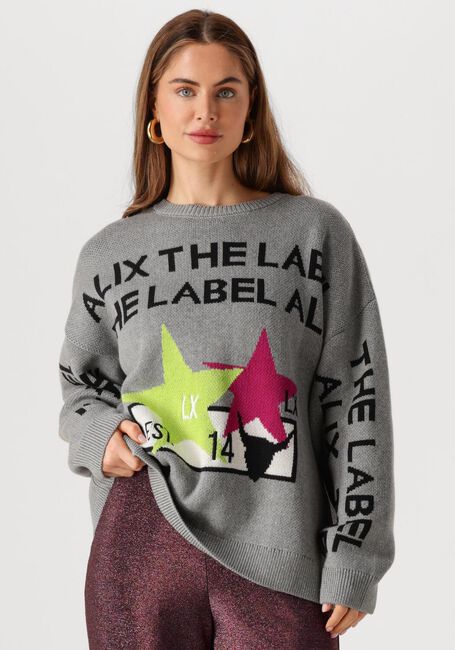 Graue ALIX THE LABEL Pullover LADIES KNITTED ALIX THE LABEL PULLOVER - large
