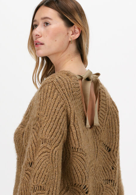 Camelfarbene MODSTRÖM Pullover MAJA O-NECK - large
