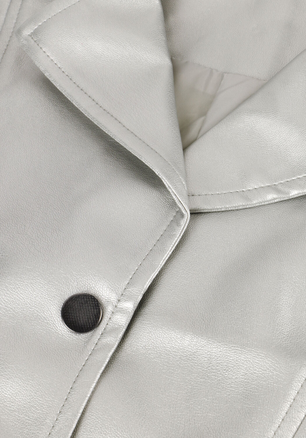 Silberne INDIAN BLUE JEANS Gilet VEGAN LEATHER SLEEVELESS GILET - large