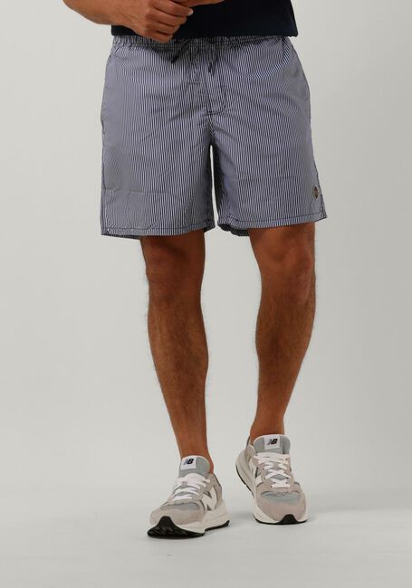 Dunkelblau SHIWI Badehosen MEN SWIMSHORT SKINNY STRIPE - large