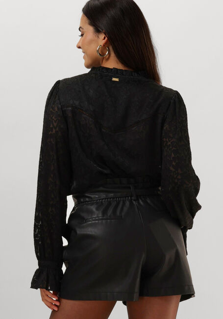 Schwarze POM AMSTERDAM Blusen BLOUSE - HEARTS BLACK - large