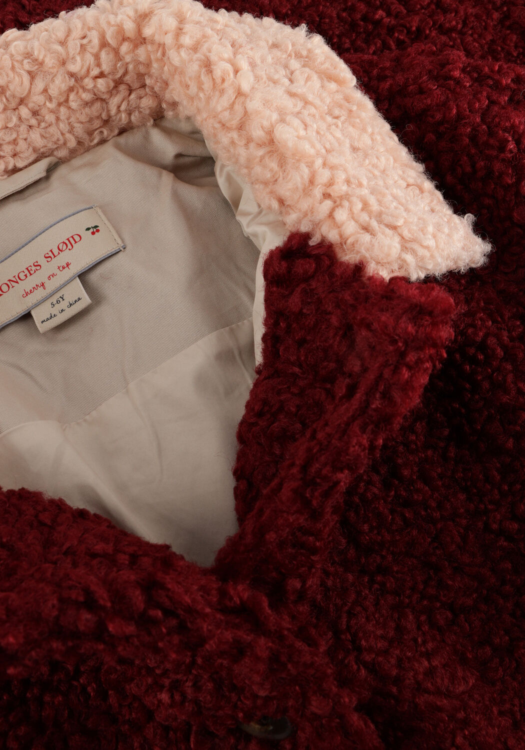 Rote KONGES SLOJD Teddy-Jacke CALIN COAT GRS - large