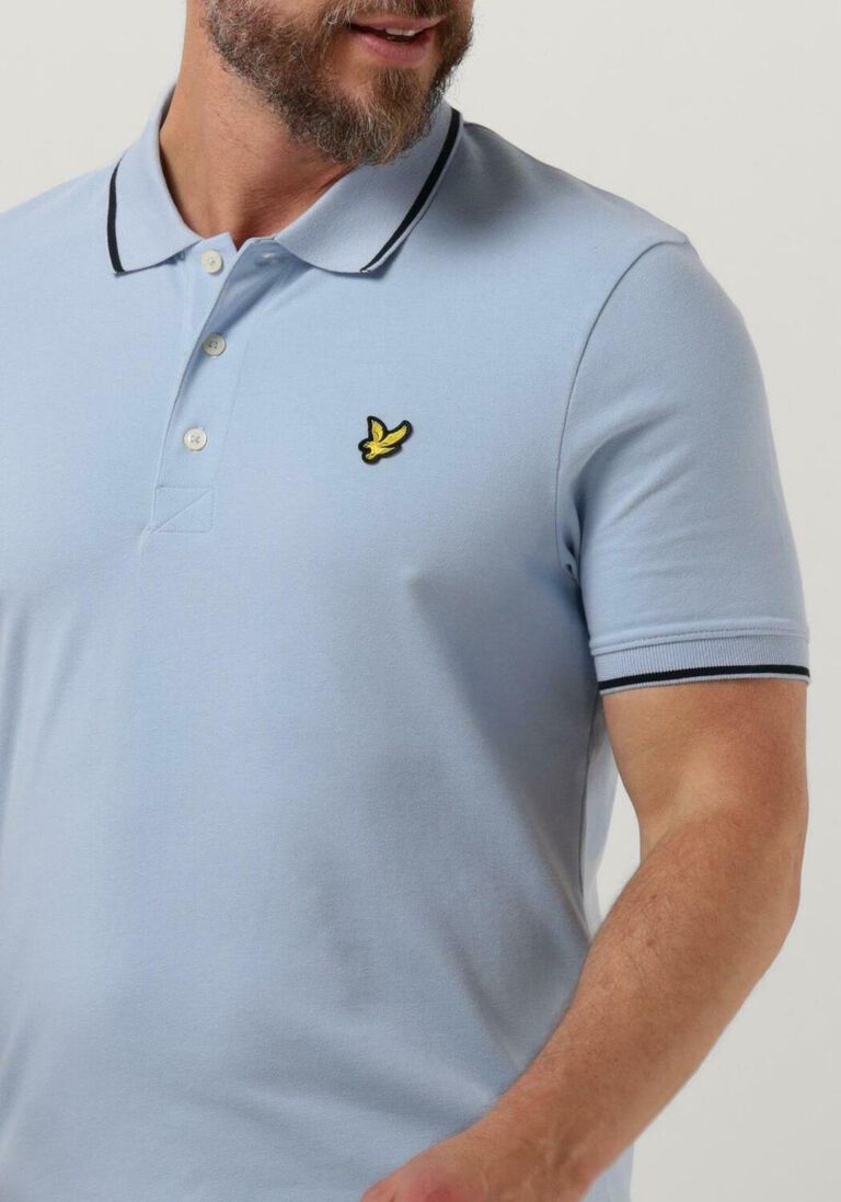 hellblau lyle &amp; scott polo-shirt tipped polo shirt IV8018