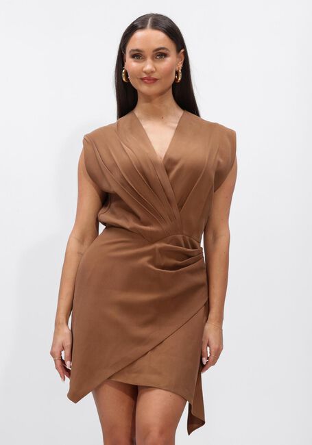 Braune AAIKO Minikleid LENY TENCEL TEN 545 - large