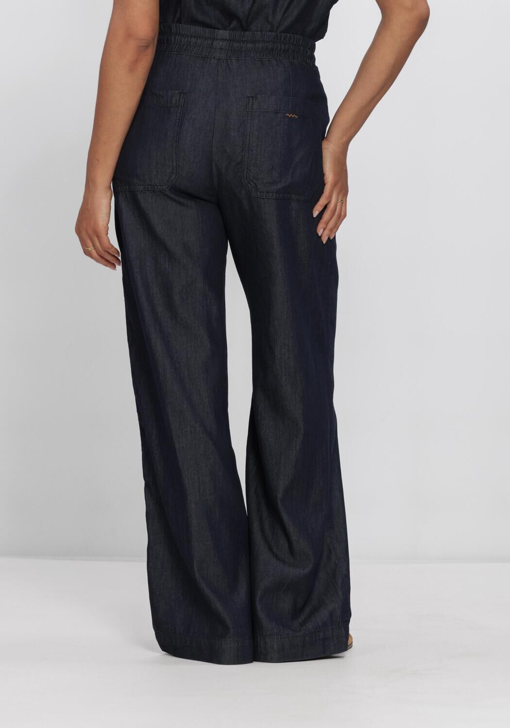 Blaue SUMMUM Jeans WIDE LEG DENIM LW COTTON TENCEL - large