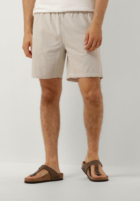 Taupe PURE PATH Kurze Hose SEERSUCKER SHORT WITH CORDS AND FRONT POCKETS - large