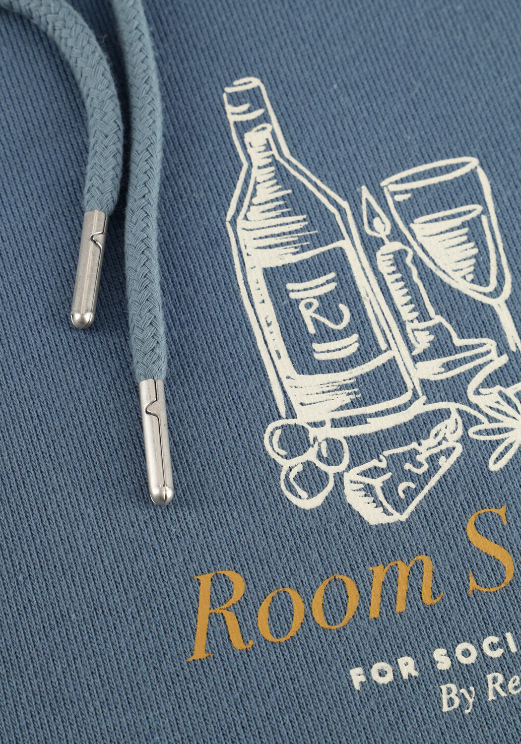 Blaue RESTER&Ouml;DS Sweatshirt JAY BACK PRINTED HOODIE - large