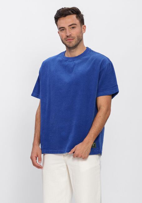 Blaue ANERKJENDT T-shirt AKVILLADS CORDUROY SS TEE - large