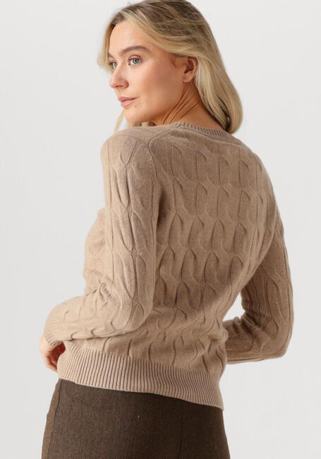 Beige TOMMY HILFIGER Pullover SOFT WOOL CABLE C-NK LS SWT - large