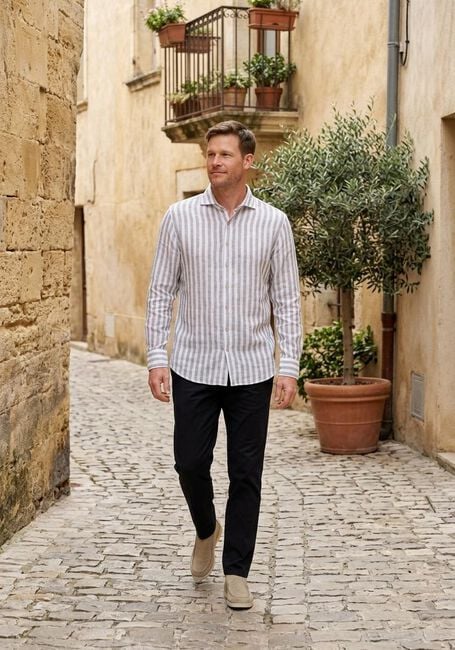 Wei&szlig;e PROFUOMO Klassisches Oberhemd SHIRT X-CUTAWAY LINEN - large