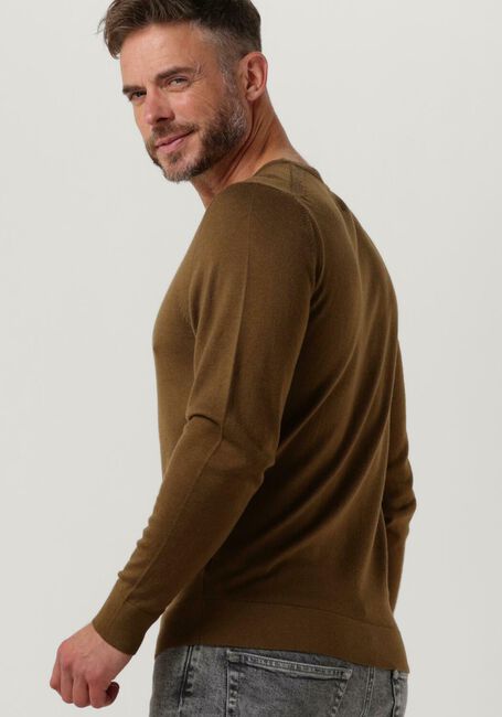 Olive CALVIN KLEIN Sweatshirt SUPERIOR WOOL CREW NECK SWEATER - large