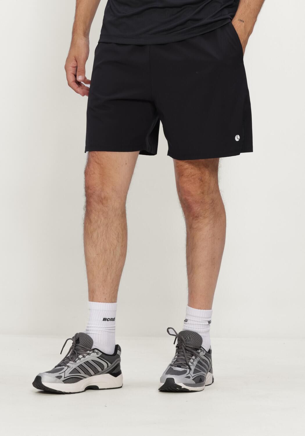 Schwarze BJORN BORG Kurze Hose ACE RACQUET 7 SHORTS - large