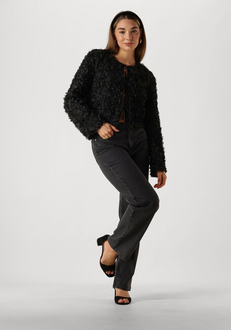 Schwarze Y.A.S. Strickjacke YASFLOWI LS JACKET - large