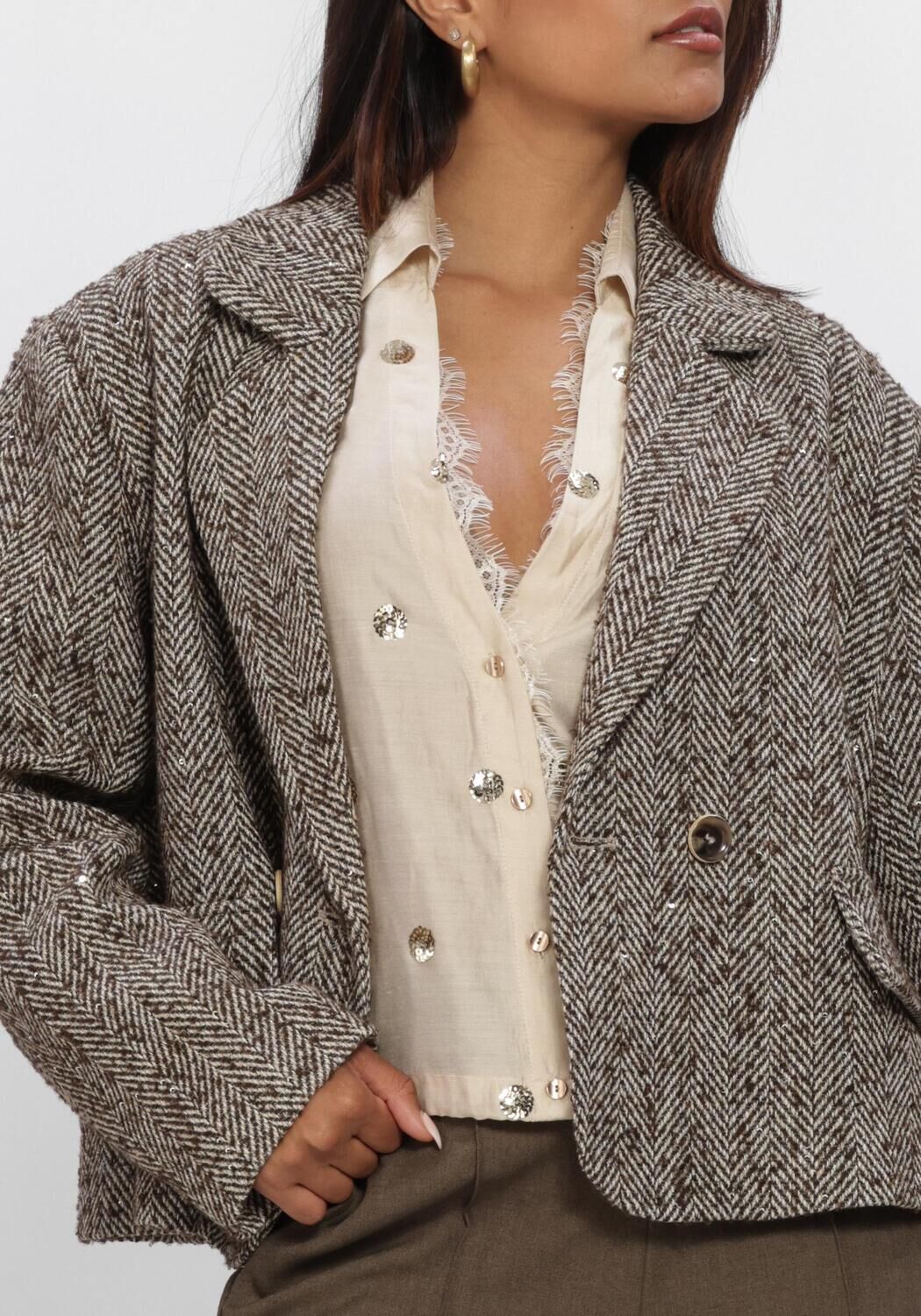 Braune NUKUS Jack DAPHNE JACKET HERRINGBONE - large