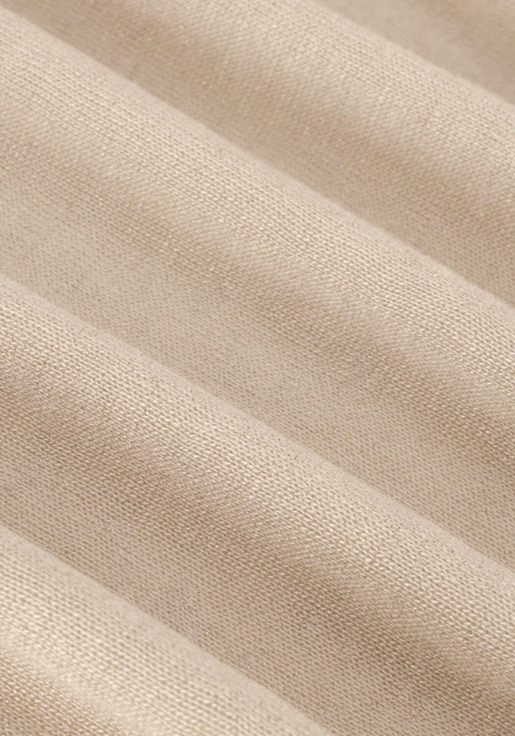 Ros&eacute;goldene LIKE FLO T-shirt METALLIC JERSEY RUFFLE RIB TEE - large