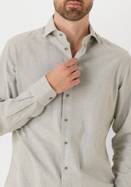 Graue PROFUOMO Klassisches Oberhemd SHIRT X-CUTAWAY SC SF COTTON LINEN - large