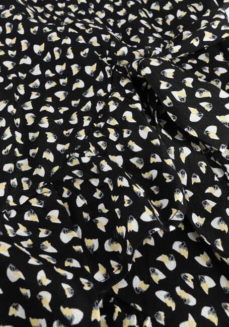 Schwarze COLOURFUL REBEL Minikleid EVY GRAPHIC LEAF MINI WRAP DRESS - large