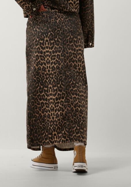 Braune NEO NOIR Maxirock FRANKIE LEOPARD SKIRT - large