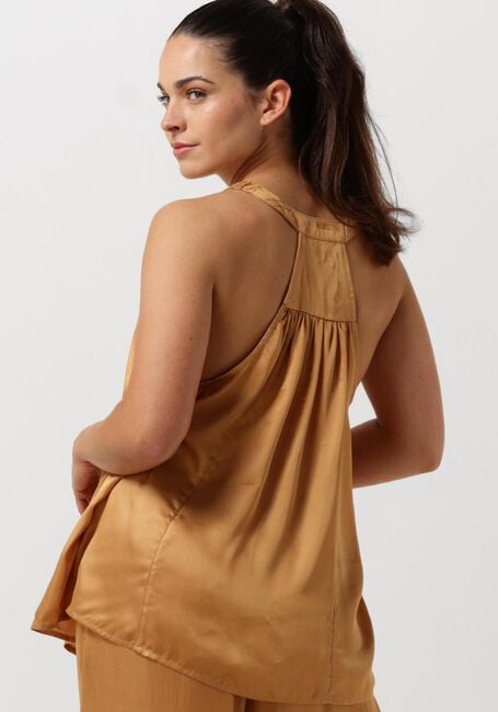 Camelfarbene SUMMUM Top SINGLET SOLID SATIN - large