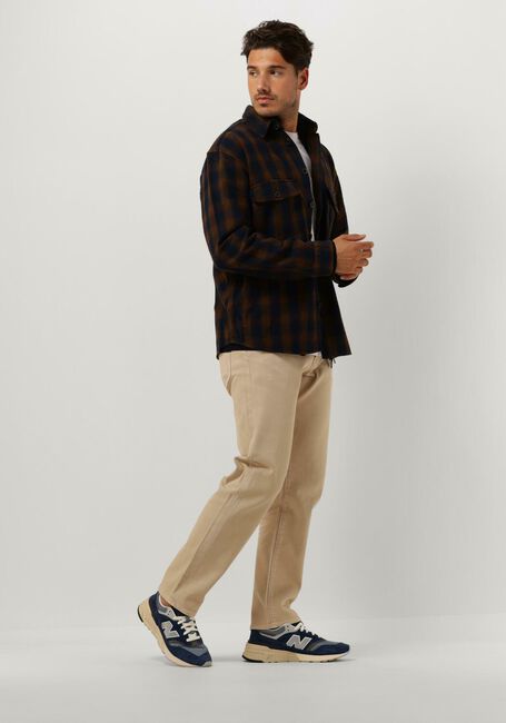 Braune SELECTED MEN Overshirt SLHLOOSEMASON-FLANNEL OVERSHIRT W NOOS - large